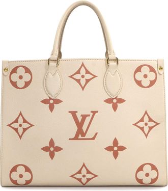 Louis Vuitton Cream Monogram Empreinte Handbag Tote Bag (Pre-Owned)
