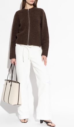 Tory Burch Trousers Made Of Combined Materials, Womens, White