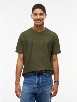 Tommy Hilfiger Mens Embroidered Flag Logo T-Shirt - Huntsman Green - XL