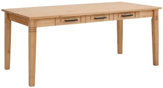 HOME AFFAIRE Esstisch »Anabel, Schubkästen mit schwarzen Metallgriffen« Buffet aus massiver Kiefer, FSC, mit Schiebetüren, B/H 186/190 cm