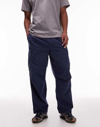 Carhartt Work in Progress Cole - Pantaloni cargo taglio comodo color blu navy