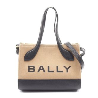 Bally Canvas Leather Tote Bag