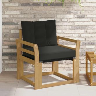 vidaXL Vidaxl Divano Da Esterno Legno Di Acacia Massello E Textilene Bianco