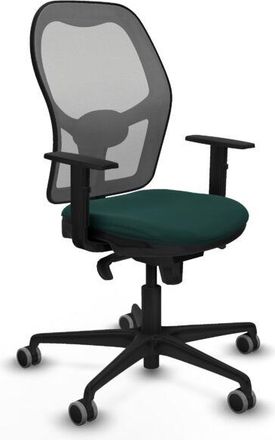 Piqueras y Crespo Piqueras Y Crespo - Jorquera Sincro Malla Gris Similpiel Verde Botella Brazos 1d Base Nailon Ruedas 65mm Engomada