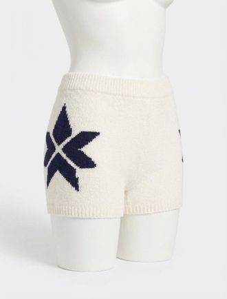 Z Supply Fairisle Plush Short In Vanilla Ice