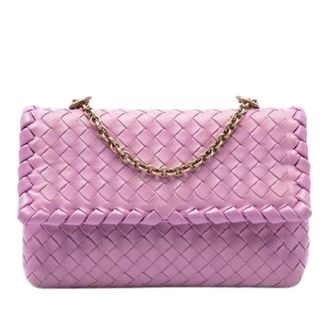 Bottega Veneta Pre-owned Olimpia Schoudertas - Dames - Pre-owned - Roze - Maat: ONE Size Leer