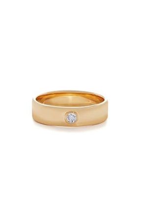 Monica Vinader Lab Grown Diamond Essential Band Ring in Yellow Gold at Nordstrom Rack, Size 9
