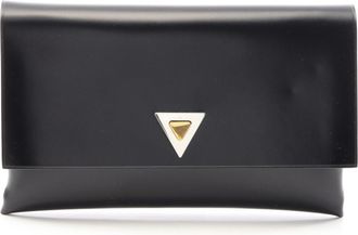 Bottega Veneta Black Leather Clutch Bag (Pre-Owned)