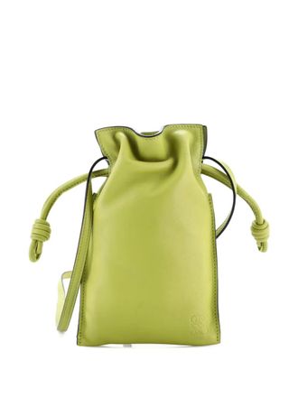 Loewe Flamenco Knot Bag Leather Mini crossbody bag - Verde