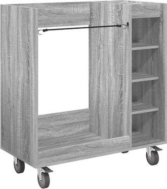 vidaXL Armario De Golf Con Rueda Liso Gris Sonoma 90 X 45 X 98 Cm Vidaxl