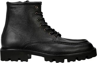 HUGO BOSS Julyo_Halb_gr Enkellaarzen - Heren - Veterlaarzen - Zwart - 42 EU - Leer - Schoenen