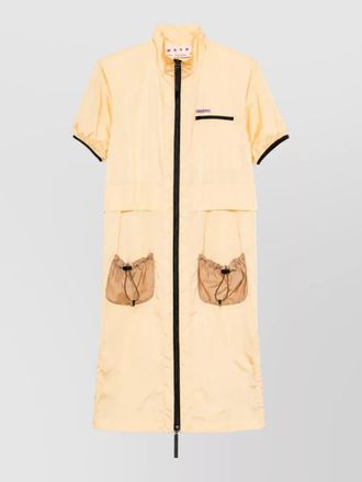 Marni ripstop zip-front short-sleeve dress
