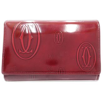 Cartier Bordeaux Patent Leather Wallet (Bi-Fold) (Pre-Owned)