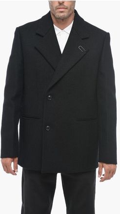 Off-white TAILORING Wool-Blend Double-Breasted Coat BASIC size 48