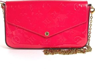 Louis Vuitton Hot Pink Monogram Vernis Chain/Shoulder Wallet (Pre-Owned)