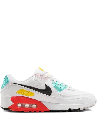 Nike Air Max 90 White/Black/Pink Foam/Bright Crimson sneakers - women - Fabric/Rubber/Fabric - 6.5