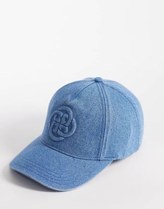 GANT Cappellino stile college in denim blu spazzolato