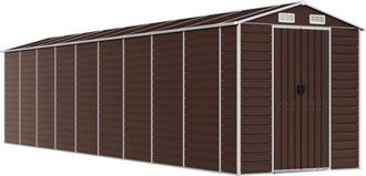 vidaXL Cobertizo De Jard&iacute;n Acero Galvanizado Marr&oacute;n 191x810x198 Cm Vidaxl