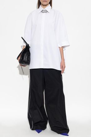 Balenciaga White oversized Sleeveless Shirt, Womens, White