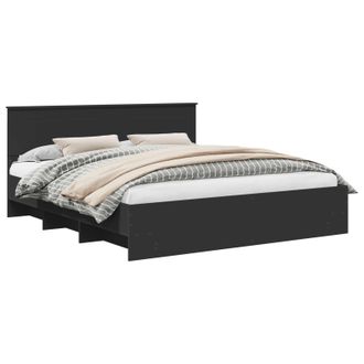 vidaXL Estructura De Cama Negro 180 X 200 Cm Madera De Ingenier&iacute;a Vidaxl