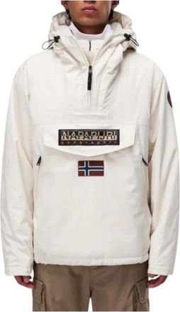 Napapijri Jassen, Heren, Beige, XL, Veelzijdige korte donsjas voor stads- en natuuravonturen