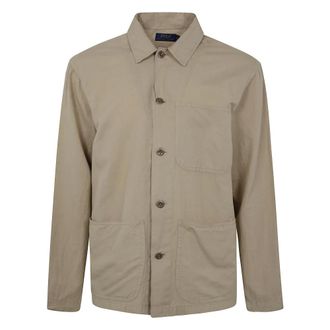 Polo Ralph Lauren Heren, Overhemden, Beige, Maat: S Katoen
