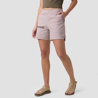 Backcountry Wasatch Ripstop 5 Pull-On Short - Womens in Bark/granite Plum at Nordstrom, Size Xx-Large