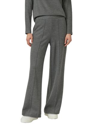 s.Oliver Sweathose S.OLIVER, Damen, Gr. 36, N-Gr, dunkelgrau melange, Sweatware, Obermaterial: 50% Baumwolle, 50% Polyester, meliert, lang, Hosen Sweathose, mi