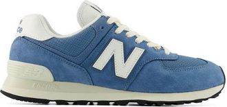 New Balance Unisex 574 en Azul/Beige, Gamuza/Malla, Talla 38.5