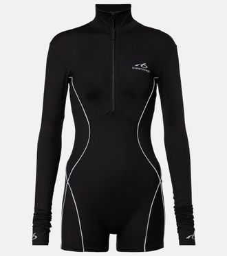 Balenciaga Logo zip-up bodysuit