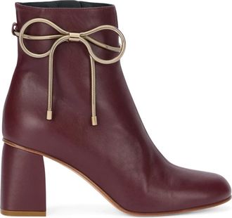 Red Valentino Heeled Boot - Dames - Laarzen met Hak - Rood - 37 EU - Leer - Schoenen