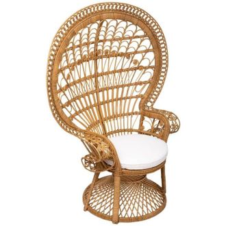Atmosphera Atmosphera - Poltrona takta in rattan bianco cr&eacute;ateur dint&eacute;rieur