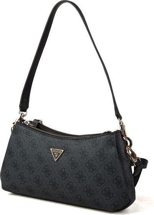Guess Womens Shoulder Bag Coal Logo Polyurethane - Crossbody-Bags
