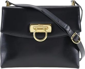 Ferragamo Tweedehands leren schoudertassen - Dames - Vintage Schoudertas - Zwart - ONE Size - Vintage