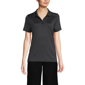 Lands End School Uniform Short Sleeve Feminine Fit Rapid Dry Polo Shirt in Soapstone at Nordstrom, Size Xx-Small