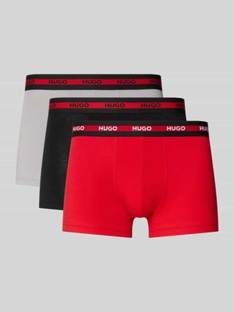 HUGO BOSS Slim Fit Trunks aus Baumwoll-Mix im 3er-Pack Modell PLANET in Rot, Gr&ouml;&szlig;e XXL