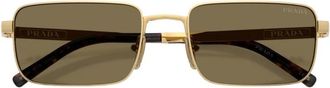Prada PR D54S Zonnebril - unisex - Zonnebrillen - Geel - 55 MM - Satijn - Accessoires