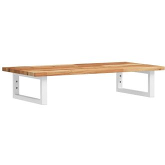 vidaXL Vidaxl - Estante De Lavabo De Pared Acero Y Madera Maciza De Acacia
