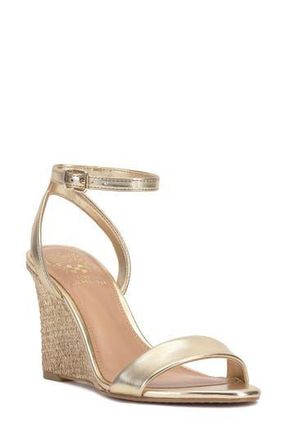 Vince Camuto Jefany Wedge Sandal in Egyptian Gold at Nordstrom Rack, Size 11