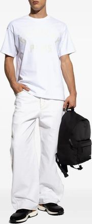 Givenchy Mens Paris T-shirt - White Cotton - Size Large