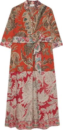 Pierre-Louis Mascia Diomede Jurk - Dames - Shirt Kleedjes - Rood - XS - Katoen - Kleedjes