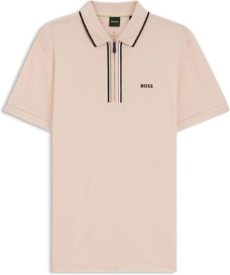 BOSS Active Slim-fit polo shirt in moisture-wicking stretch cotton