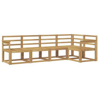 vidaXL Conjunto De Sof&aacute;s De Exterior 5 Pcs Blanco Vidaxl