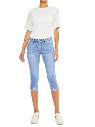 Kancan Capri Crop Jeans In Medium