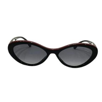 Chanel Pre-owned Accessories, female, Black, Size: ONE SIZE Pre-owned Coco Mark Sunglasses