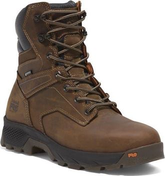 Timberland TiTAN EV 8 Soft-Toe Waterproof Work Boot in Medium Brown Full Grain at Nordstrom, Size 11.5