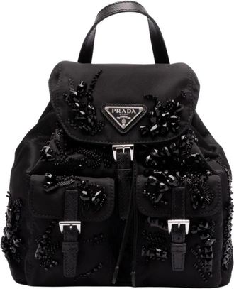 Prada Re-Nylon Crossbody Tas - Dames - Rugzakken - Zwart - ONE Size - Nylon - Tassen