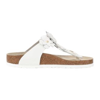 Birkenstock Flip Flops, female, White, Size: 10 US Gizeh Flower