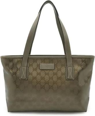Gucci Pre-owned Tote Bags, female, Green, Size: ONE SIZE Pre-owned Leather gucci-bags