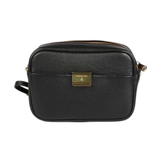 Patrizia Pepe All Day Leren Crossbodytas met Ketting - Dames - Tassen - Zwart - Maat: ONE Size Zijde